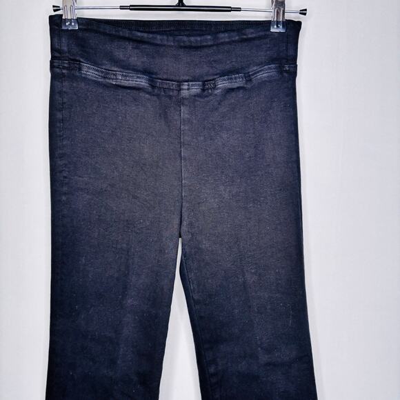 Frame Flare Jeans Size 1 Sheen Noir Black Denim Pull On Classic Clean Girl - Picture 3 of 11